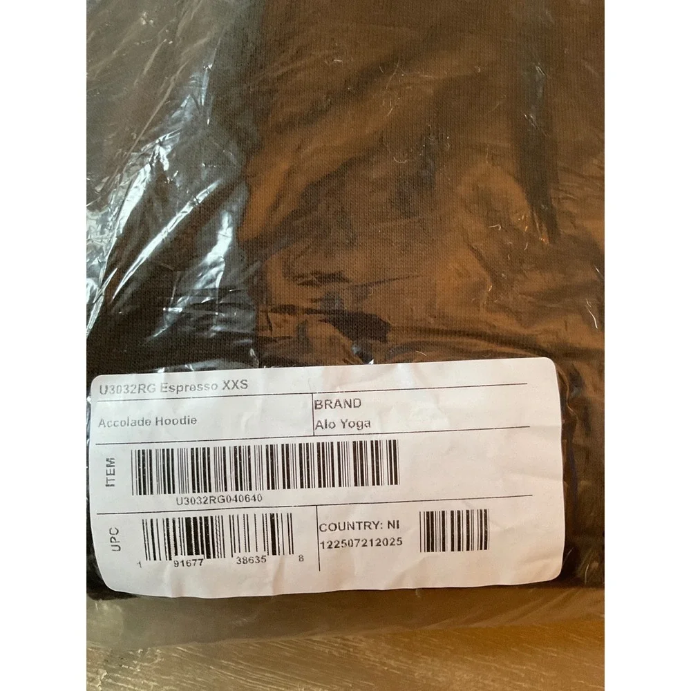 Alo Yoga Accolade Hoodie Espresso Size XXS New With Tags